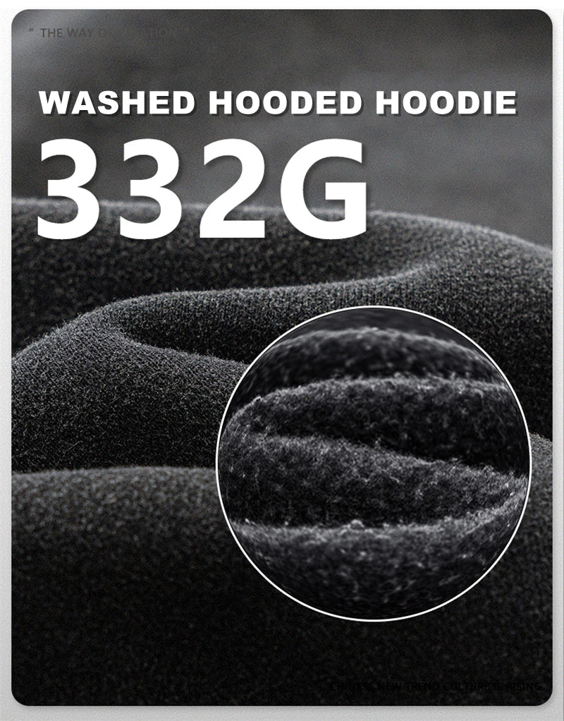ZODF 2024 Winter Unisex Washed Fleece Hoodies 360gsm Warm Loose Retro Hooded Sweatshirts HY0870