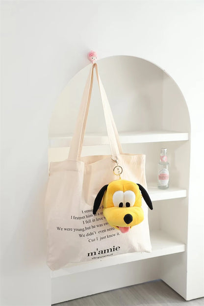 Cartoon Minnie Mouse Coin Purse Bag Pendant Plush Toy Mickey Lovely Earphone Storage Bag Kawaii Stuffed Anime Doll Gifts Girl