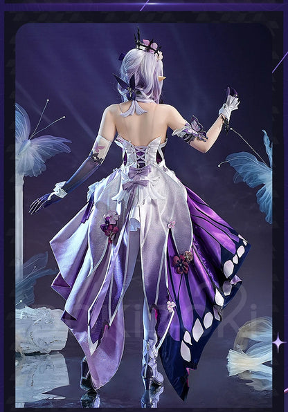 IN STOCK Castorice Cosplay Costume Game Honkai: Star Rail 【S-2XL】DokiDoki-SR HSR Castorice Purple Dress Halloween Costume