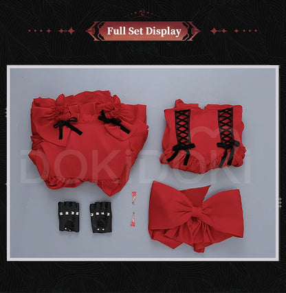 Scarlet El Vandimion Cosplay Costume Anime May I Ask for One Final Thing? Cosplay DokiDoki-R Women Red Lolita Dress Christmas