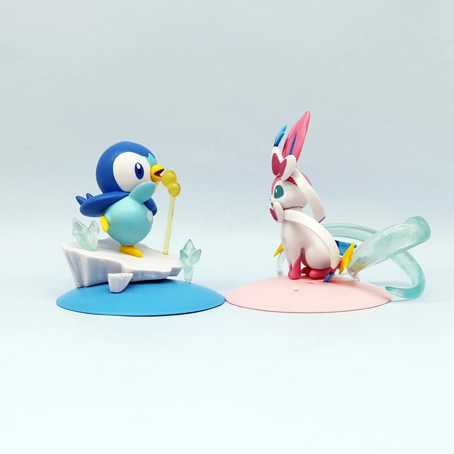 10cm Pokémon Anime Figure Kawaii Pikachu Action Figure Sylveon/Togepi/Piplup Figurine Room Ornaments Collection Model Toys Gifts