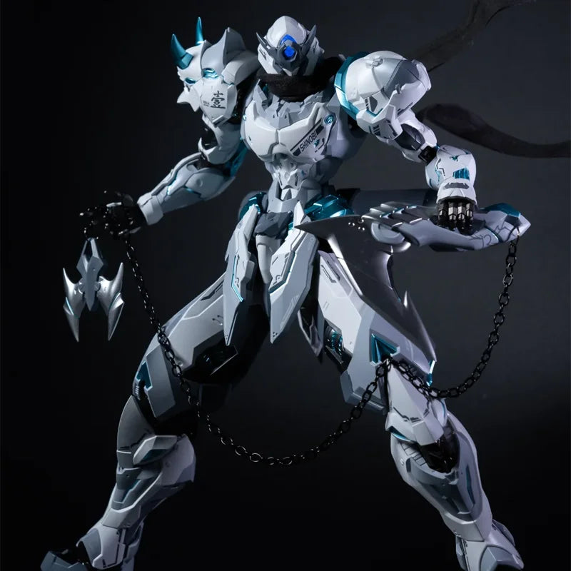 White Ghost CD-07W Series Alloly Die Cast Frame Action Figure Exquisite Desktop Decore Die-Cast Assembly Model Toy Surprise Gift