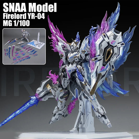 SNAA Model Firelord YR-04 MG 1/100 Purple Version Assembly Model Kit Toy Fire Lord Particle Awakening Action Figures Plastic Gif