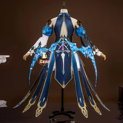 Honkai Star Rail Cerydra Cosplay Costume Wig Dress Uniform Crown Wings Headwear Halloween Party for Women Girls Carnival iCoser