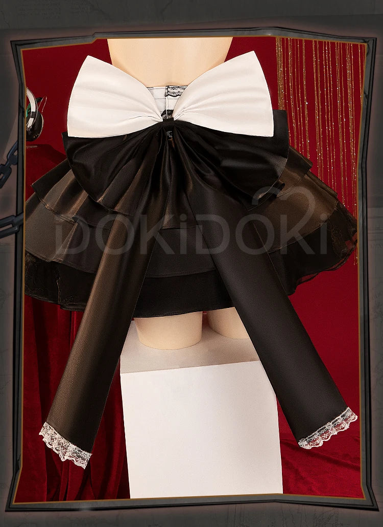 Lukaa Cosplay Costume DokiDoki-R Women Cute Black Full Dress Lukaa Cosplay Headphone Butterfly Female Cosplay