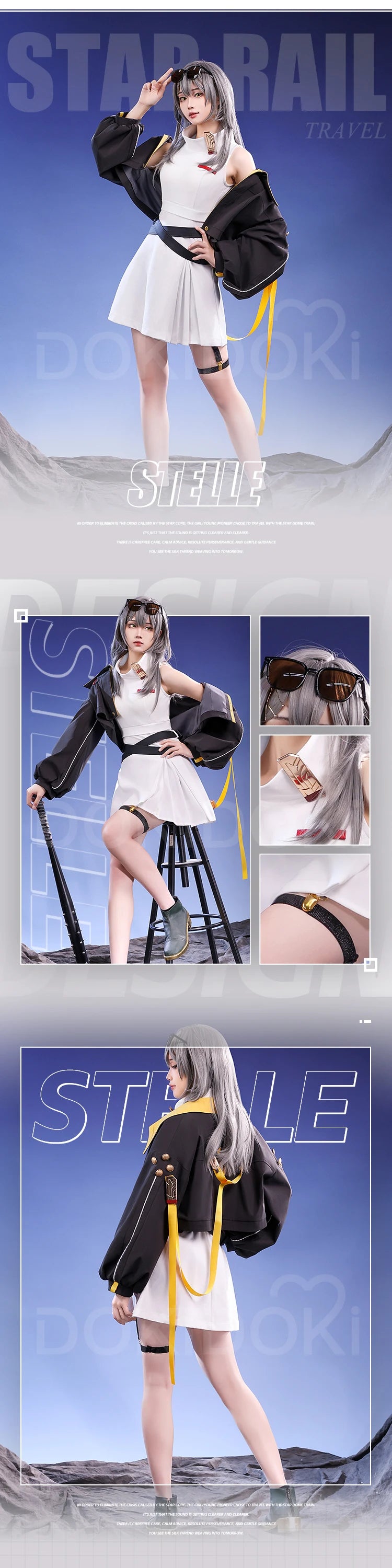 IN STOCK Trailblazer Stelle Cosplay Costume Game Honkai: Star Rail Cosplay DokiDoki-SR Trailblazer Costume Women Casual Wear