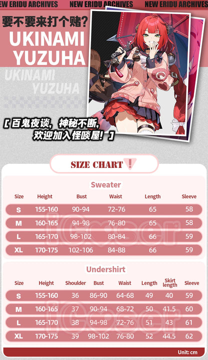 Zenless Zone Zero Ukinami Yuzuha Cosplay Costume Wig Skirt Sweater Uniform Backpack Headwear Spook Shack Halloween Party Women