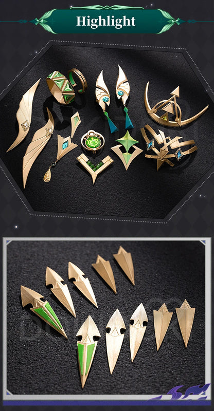 IN STOCK Nefer Cosplay Costume Genshin Impact Song of the Welkin Moon【XS-2XL】DokiDoki-R Nod-Krai Christmas Dress Plus Size