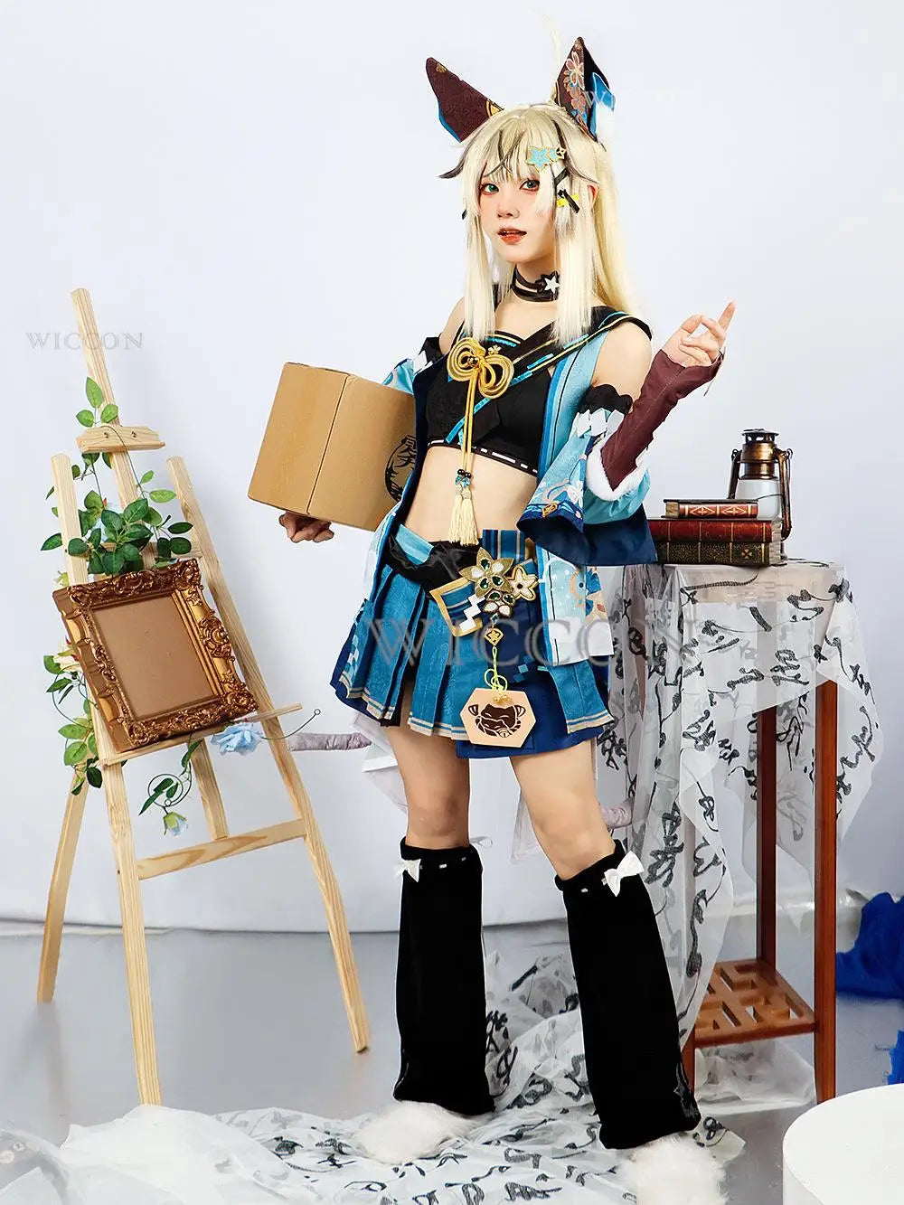 Genshin Impact Kirara Cosplay Costume Set Polyester