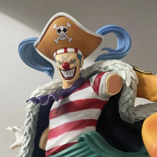 New One Piece Buggy The Clown Figure Pvc Anime Peripheral Action Figurine Trendy Toy Collection Model Desktop Ornament Fan Gift