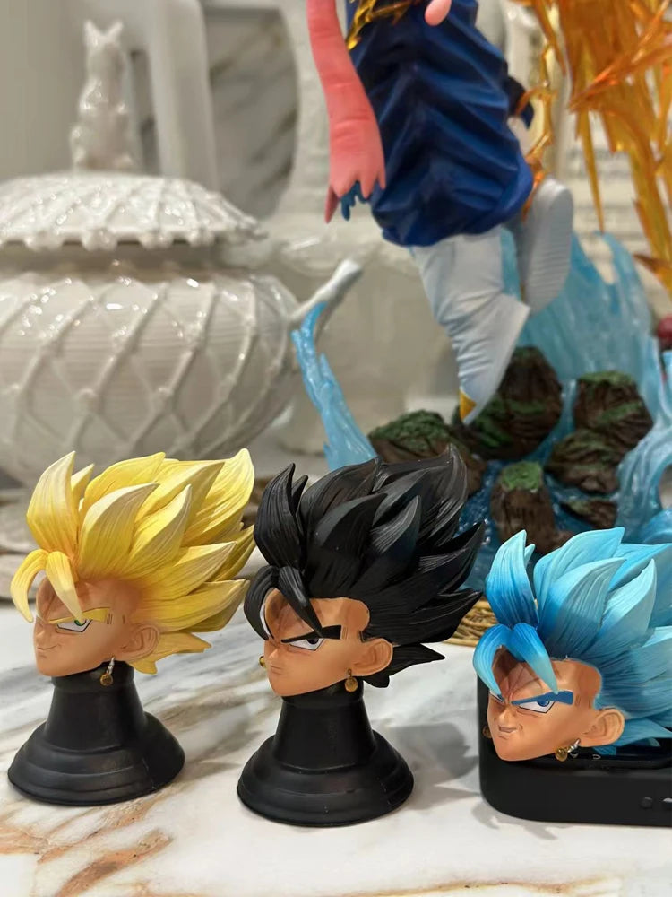 Dragon Ball LK Toys Vegetto Anime Figure 40cm Vegetto 2.0 Figure 3 Heads PVC Statue Collection Model Desk Decoration Custom Toy