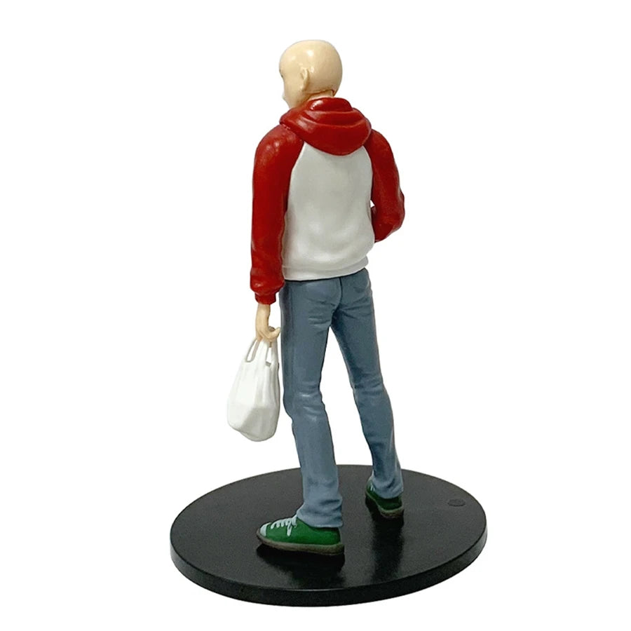 16cm One Punch Man Anime Figure Hoodie Saitama Action Figure Devil Transforms Man Genos Figurine PVC Collection Model Doll Toys