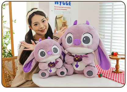 30CM-80CM Lilo & Stitch New Disney Plush Toy Cartoon Scrump Stuffed Doll Soft Anime Pillow Souvenir Kawaii Birthday Gift