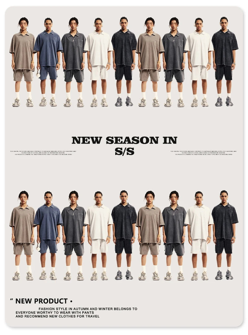 ZODF New 2024 Men Washed Plush Cotton Shorts Unisex Couple Loose 358gsm Distressed Comfortable Short Pants Streetwears HY0807