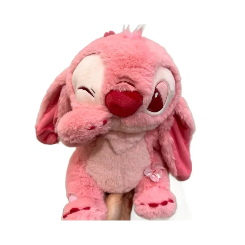 Disney Cartoon Pink Stitch Plush Toy Doll Sakura Story Series Gift For Girlfriend Soft Stuffed Animal Collectible Toys
