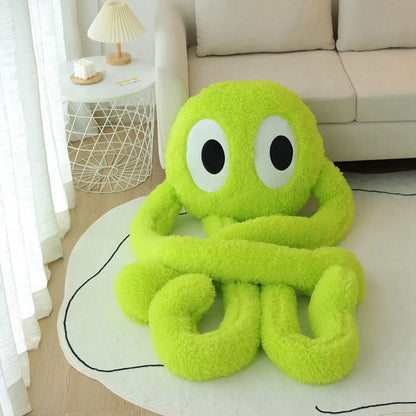 2M Giant Ferry Plush Green Alien Monster Toy Stuffed Long Legs Octopus Throw Pillow Boyfriend  Red Heart Eye Decor Cushion