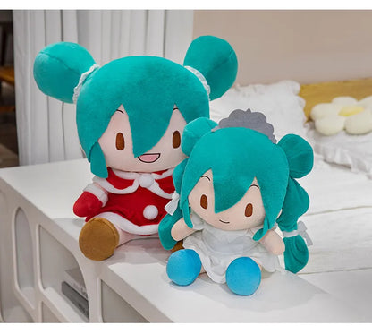 Lovely Hatsune Miku Fufu Plush Toys Preciality Classic Deep Sea Collection SEGA Hatsune Miku Stuffed Doll  Kids Xmas Gifts