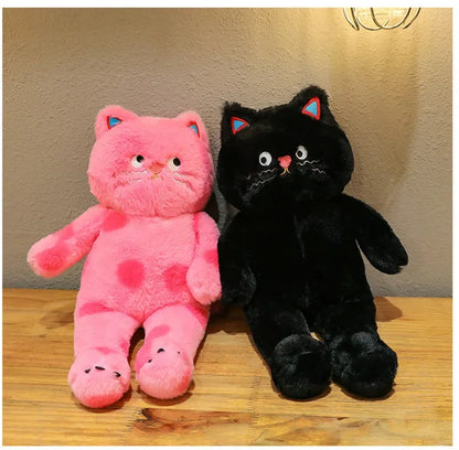 Cute Polka Dot Cat Plushie Doll Internet Famous Plush Toy Cat Doll Pillow Cushion for Girls Sleeping Gift Charming Skin-Friendly