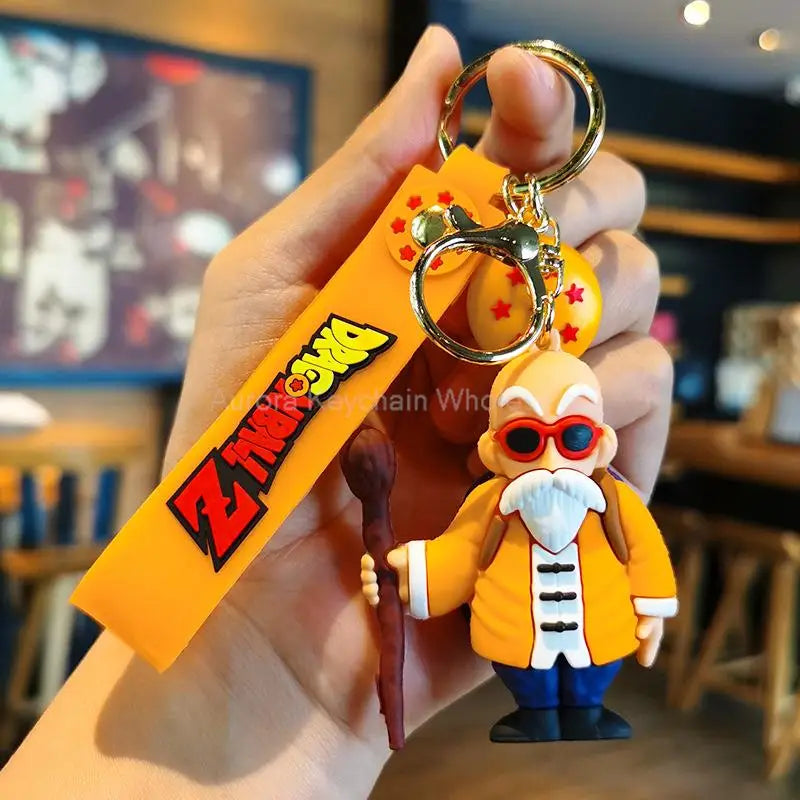Anime Dragon Ball Keychain Z Super Saiyan Son Goku Bulma Broly Piccolo Majin Buu Series Car Pendant Keyring Kids Toys Gifts