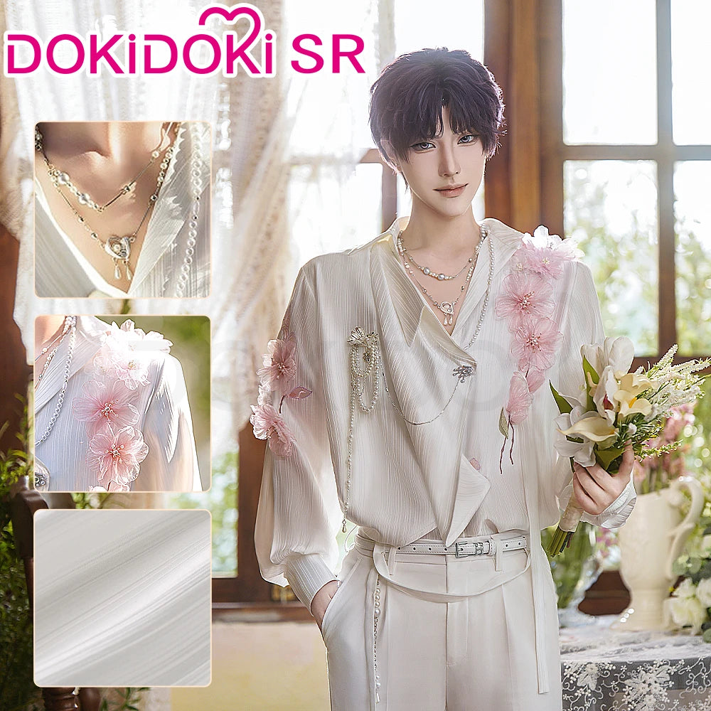 IN STOCK Rafayel Flowering Splendor Cosplay Costume Game Love and Deepspace DokiDoki-SR Men Spring Costume Qiyu Rafayel Flowers