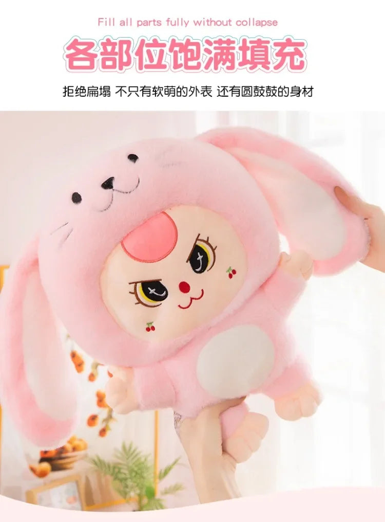 32/62cm Kawaii Baby Three Years Old Plush Doll Toy Baby Three Rabbit Series Stuffed Pillows Toy Ornaments Xmasgifts for Girls