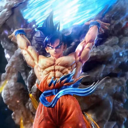 25cm Dragon Ball Figures Spirit Bomb Sou Goku Anime Figures Super Saiya Pvc Statue Doll Action Figure Model Collection Toys Gift