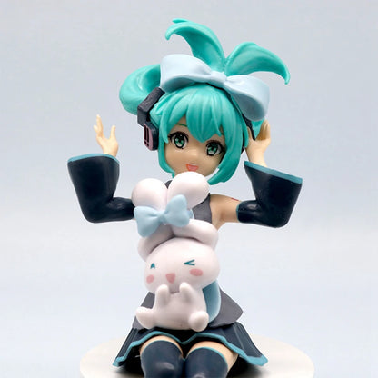 1PC 20cm/7.87inch Hatsune Miku X Cinnamoroll Anime Figure Kawaii Miku Action Figure PVC Adult Collection Model Doll Toys Gifts