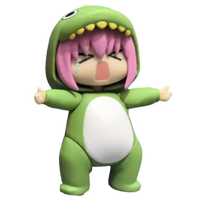 Q-version Girl Anime BOCCHI THE ROCK Gotoh Hitori Figurine Yamada Ryo Action Figures Cute Dinosaur PVC Collection Model Toy Gift