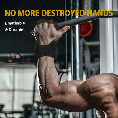 Codex Cowhide Gym Gloves Grips for Weightlifting Pull-Ups Kettlebell Training and Gymnastics Hand Protection