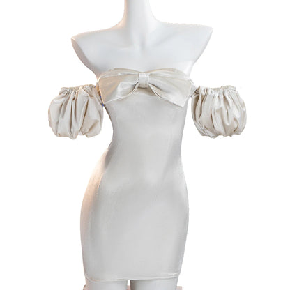 IN STOCK SUA Cosplay Costume Anime Alien Stage Cosplay DokiDoki-R Women Sexy White Dress Costume SUA Cosplay