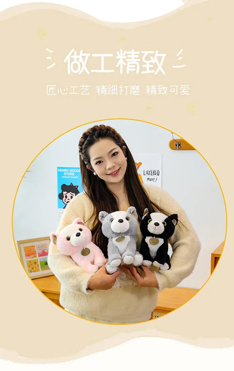 New 3 Colors 20-35cm Bulldog Plush Stuffed Puppy Doll Cute Puppy Plush Kawaii Animal Toy Children's Birthday Gift Doll Kids To