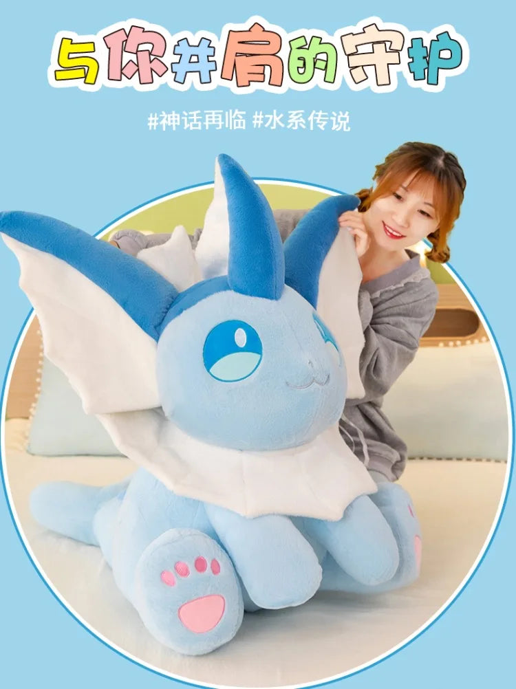 30-60CM Big Size Pokemon Plushies Vaporeon Kawaii Peluche Cartoon Anime Stuffed Animal Comfortable Soft Doll Children Toy Gift
