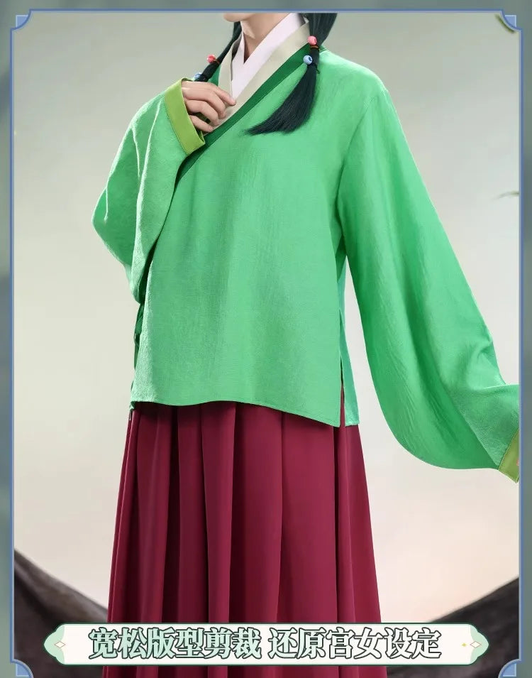 Maomao Cosplay Costume Wig Anime The Apothecary Diaries Green Outfit Dress Headwear Kusuriya No Hitorigoto Halloween for Women