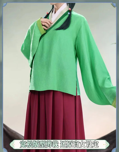 Maomao Cosplay Costume Wig Anime The Apothecary Diaries Green Outfit Dress Headwear Kusuriya No Hitorigoto Halloween for Women