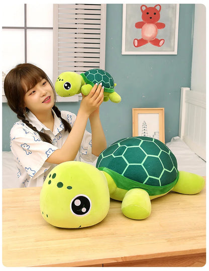 30-70cm Lovely Big Eyes Tortoise Plush Doll Toy Kawaii Soft Stuffed Animal Cushion Cartoon Small Sea Turtles Dolls for Kids Gift