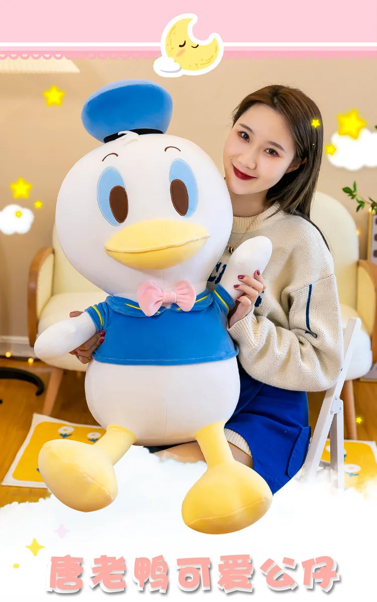 Disney Donald Duck Daisy Giant Plush Dolls Hot Toys Kawaii Soft Pillow Stuffed Animal Couple Dolls Birthday Xmas Gifts for Kids
