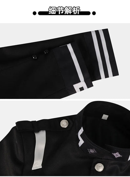 The Hundred Line Yugamu Omokage Cosplay Costume Wig Battle Uniform Last Defense Academy Halloween Party for Women Men Cos Outfit