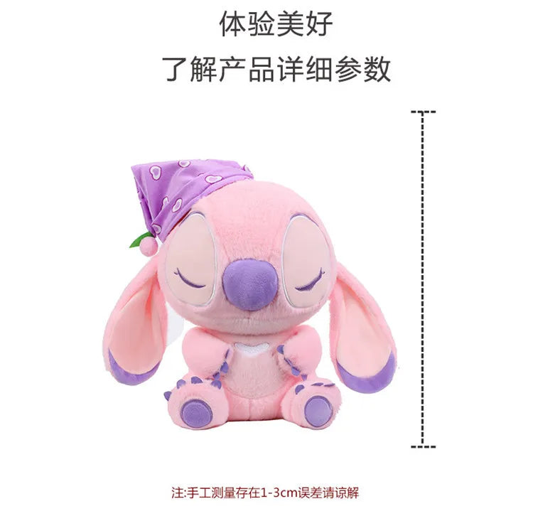 80cm Large Big Size Disney Stitch Sleeping Cute Anime Plush Stuffed Doll Room Plushies Pillow Ornaments Children's Holiday Gifts