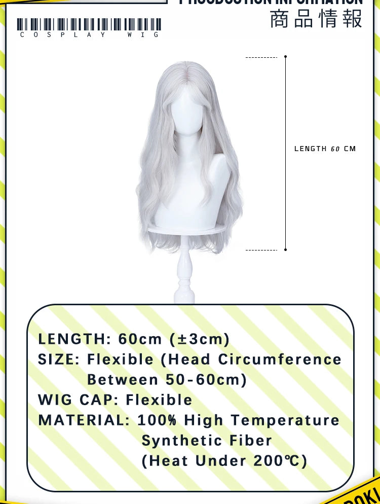 IN STOCK Reclusee Duchesss Revenantt Wig Game Cosplay Wig DokiDoki Women 60cm Long Curly Hair Reclusee Cosplay Free Wig Cap