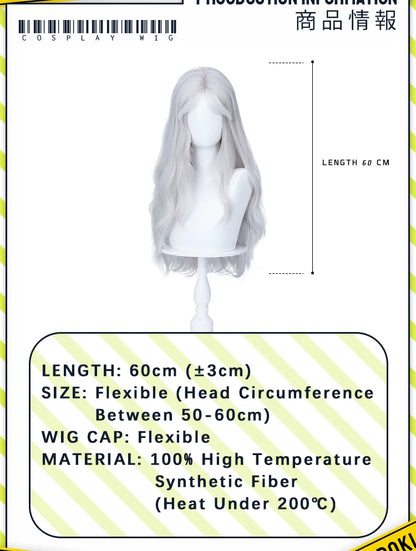 IN STOCK Reclusee Duchesss Revenantt Wig Game Cosplay Wig DokiDoki Women 60cm Long Curly Hair Reclusee Cosplay Free Wig Cap
