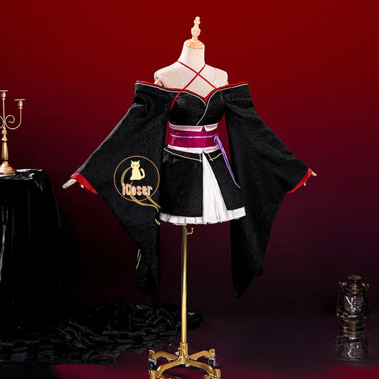 iCoser Anime Unbreakable Machine-Doll Yaya Cosplay Costume Dress Kimono Headwear Festival Halloween Party for Women Girls Props