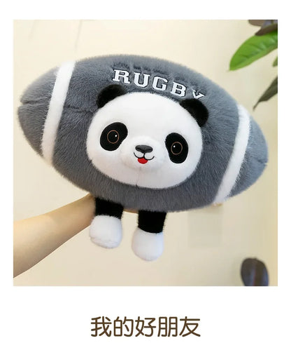 Creative Rugby Capybara Doll Cute Panda Plush Toys Pillow Capibara Seat Cushion Girls Children Birthday Gift Soft Stuffed Animal