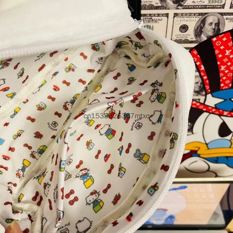 Large Capacity Storage Bags Plush Bag Kuromi My Melody Cinnamoroll BADBADTZ-MARU Cosmetic Bag High Quality Pencil Case Gift Girl