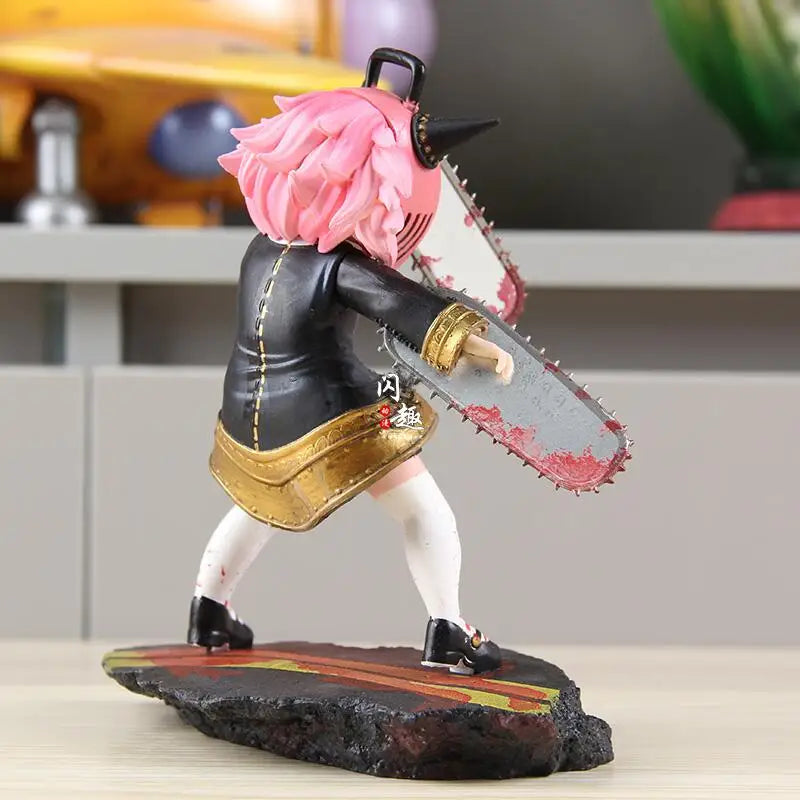 Devil Hunter Anya Forger Cos Chainsaw Man Animal Figure Peripheral Models Figurines Gk Desktop Ornaments Surprise Holiday Gifts