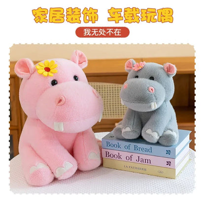 New 55cm Large Size Hippo Plush Toy Fluffty Kawaii Plushie Doll Simulation Hippo Doll Anime Cute Stuffed Animals Soft Plush Gift
