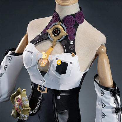 Zenless Zone Zero Yidhari Cosplay Costume Wig Uniform Bodysuit Hat Spook Shack Halloween Party for Women Girls Role Play Outfit