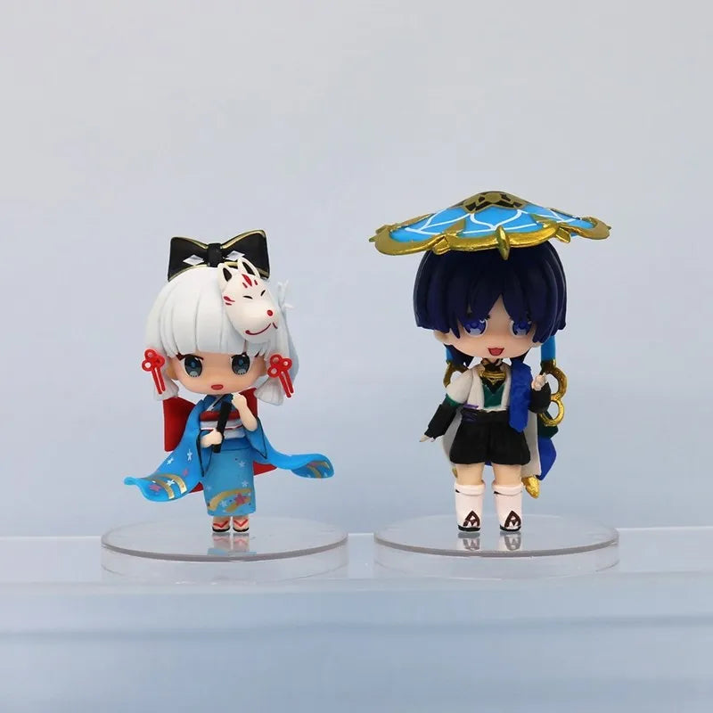 Genshin Impact Klee Yae Miko Raiden Shogun Anime Figure PVC 6Pcs/ Set Cute Model Collection Oranments Toy Gift 10CM