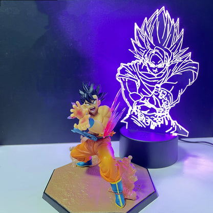Dragon Ball Z Anime Figure Toys Son GOKU Kaiouken Action Figurine PVC Model Collection LED For Child Birthday Gift