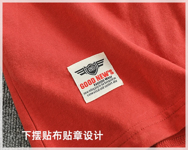 Autumn New American Retro Long-sleeved O-neck Letter Printed T-shirt Men's Fashion Simple 100% Cotton Washed Casual Sport Tops