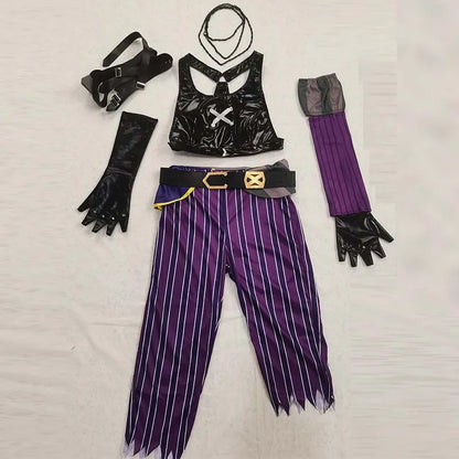 League of Legends Jinx Cosplay Costume Adult Faux Leather Set